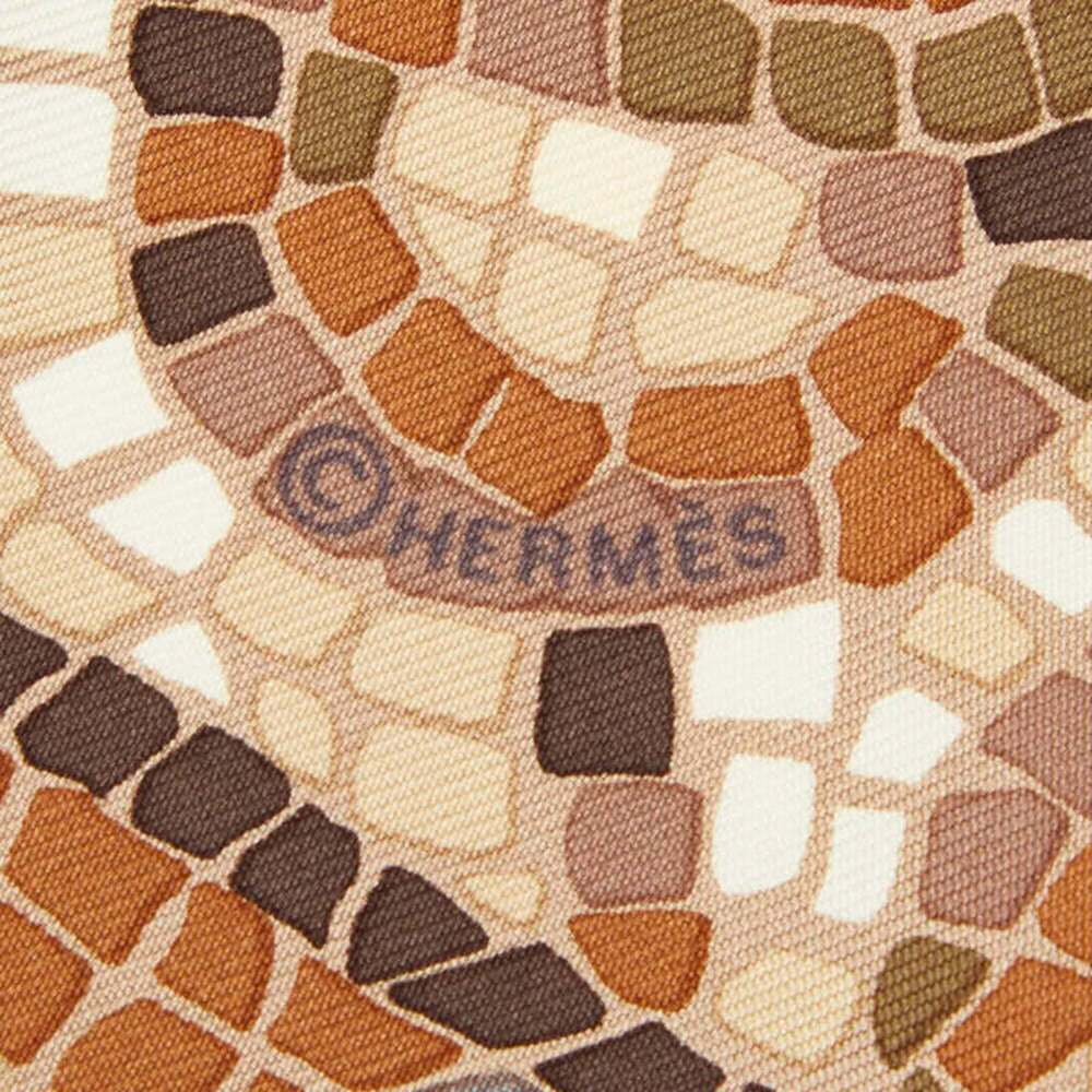 HERMES Cream Silk Scarf - Picture 2 of 8